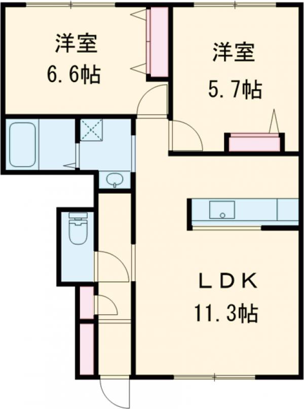 城山ヒルズＡの間取り