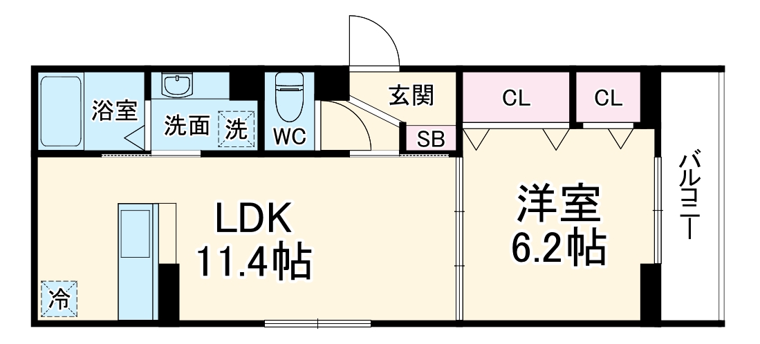 Ｎｏｂｌｅ Ｖｉｌｌａ土呂町・301号室の間取り