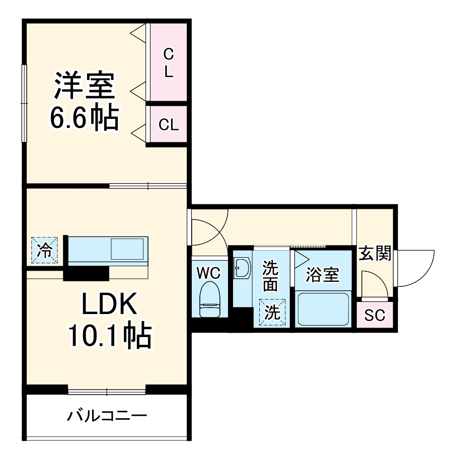 Ｎｏｂｌｅ Ｖｉｌｌａ土呂町・302号室の間取り