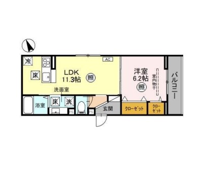 Ｎｏｂｌｅ Ｖｉｌｌａ土呂町・303号室の間取り