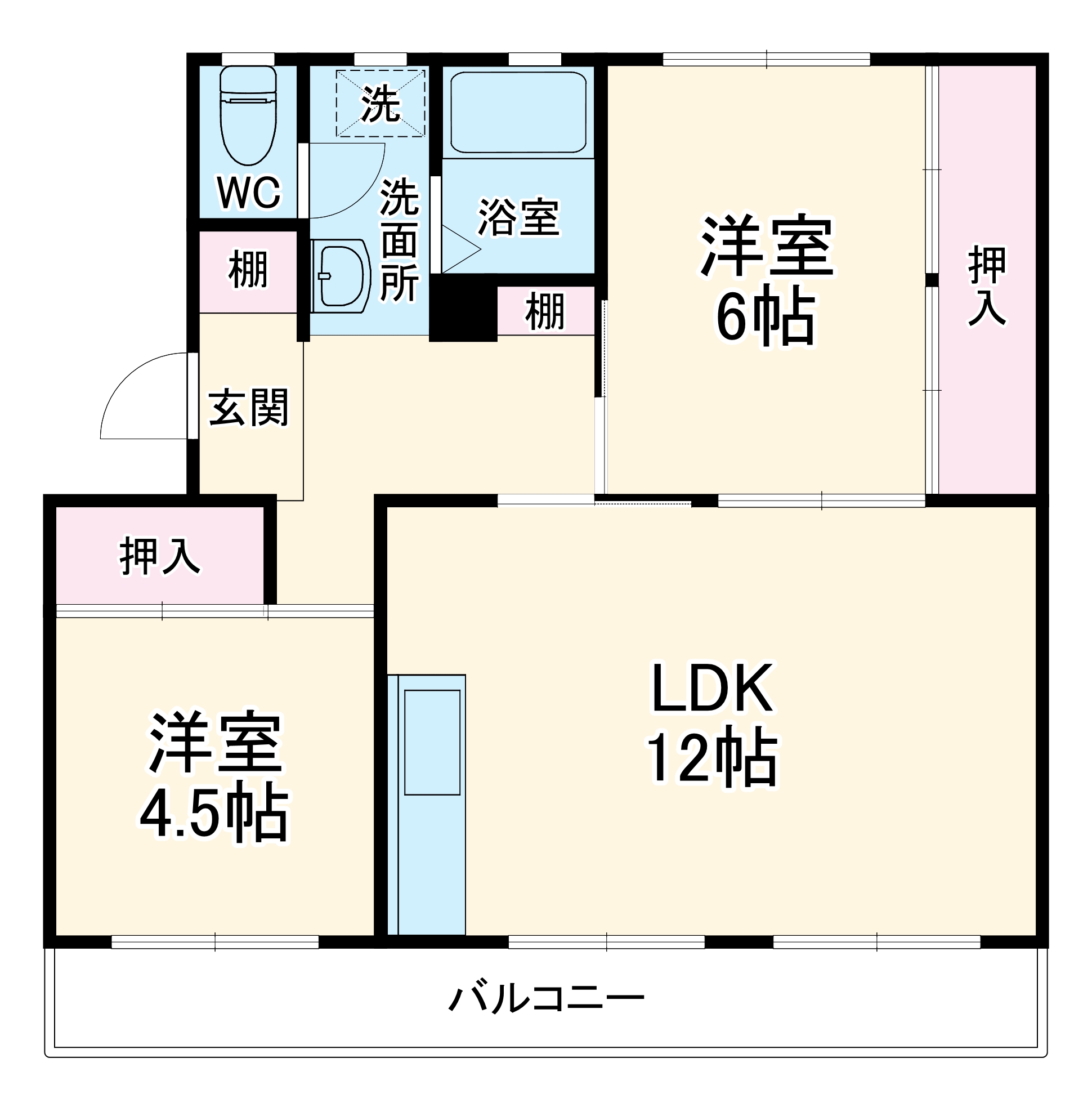 コーポラス三輪 Ⅱの間取り