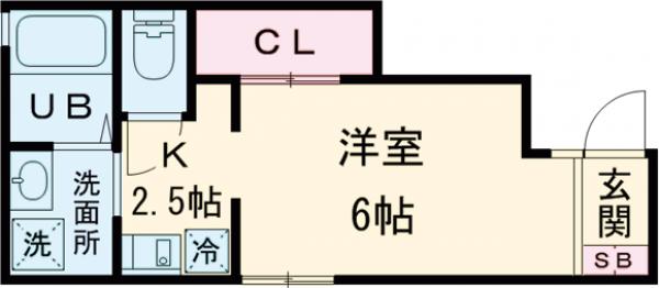 ライフ目黒・101号室の間取り