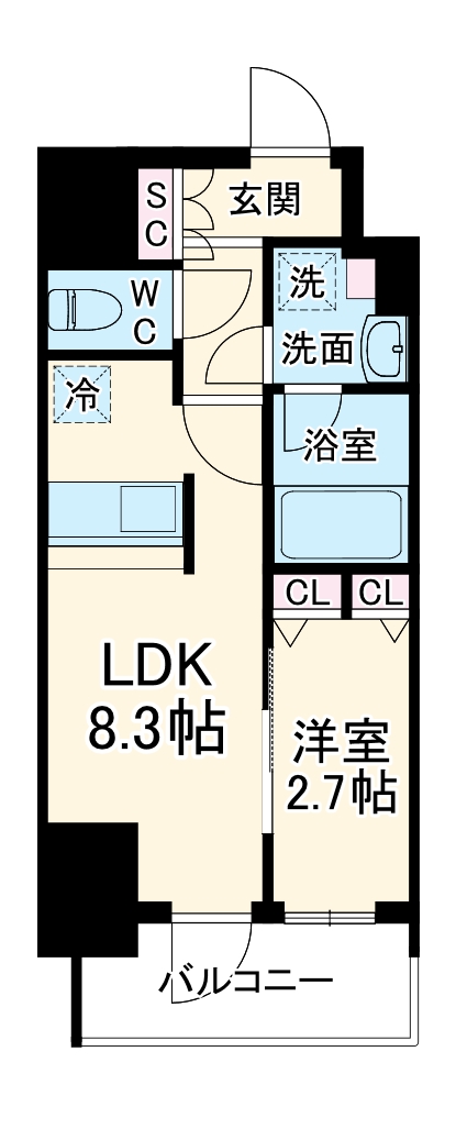 ルネフラッツ庄内通駅前の間取り