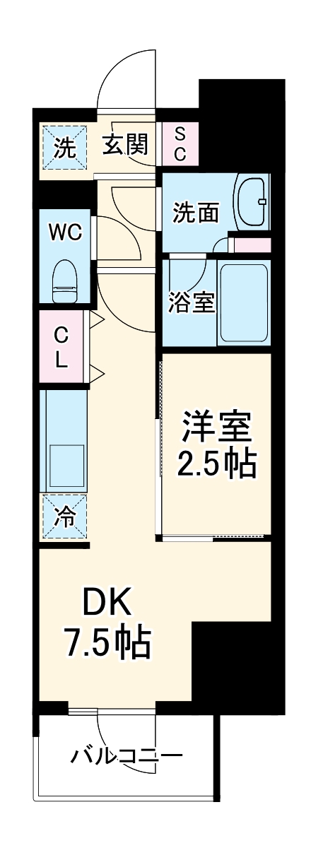 ルネフラッツ庄内通駅前の間取り
