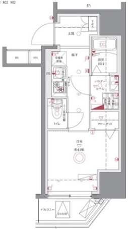 AZEST武蔵小杉・702号室の間取り