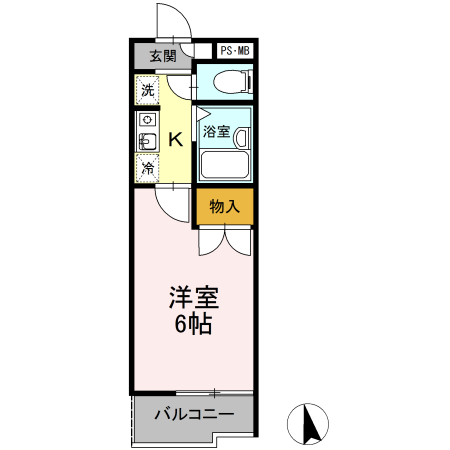 ロッキー星宮 A棟の間取り