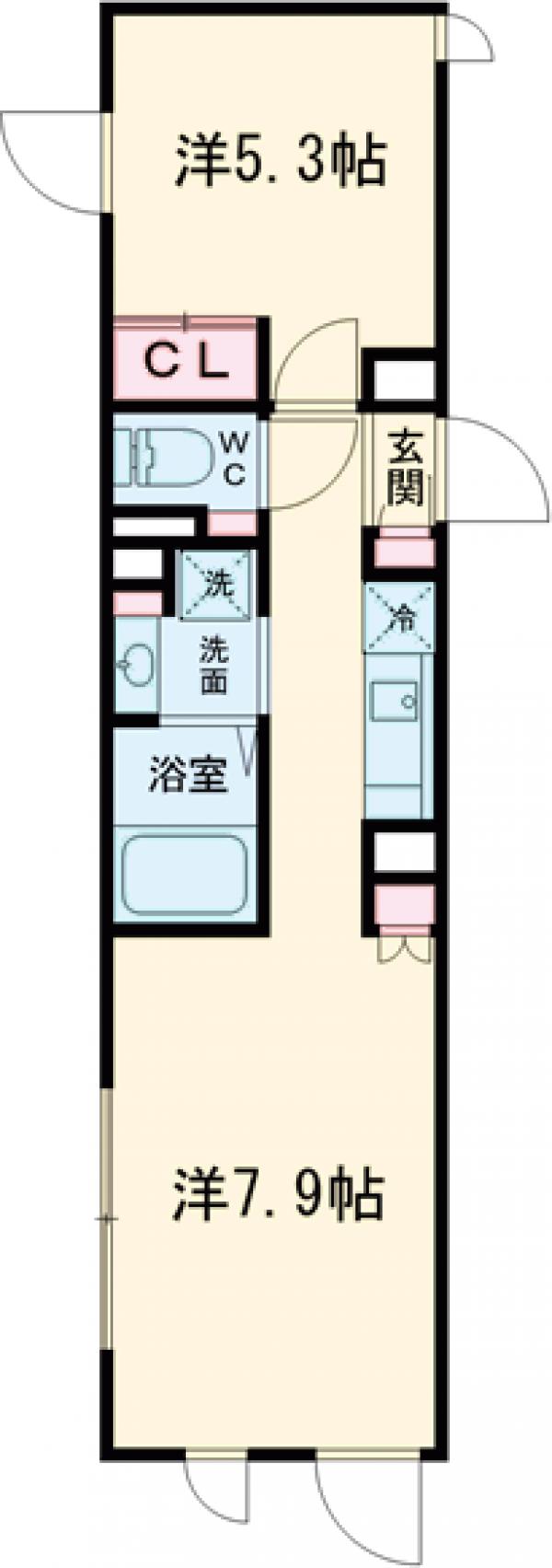 アトリオフラッツ高円寺ノース・201号室の間取り