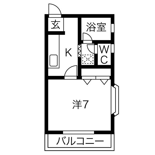 プチハイツの間取り
