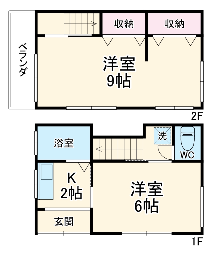 ふじみ野市北野1丁目貸戸建の間取り