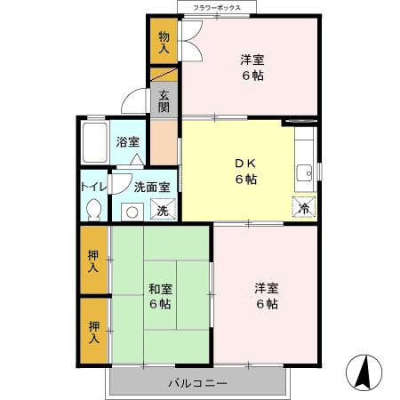 セジュール石井 Aの間取り