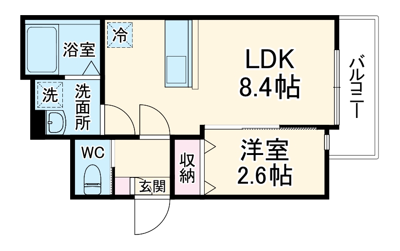KEIAI RESIDENCE 上尾Ⅳ・201号室の間取り