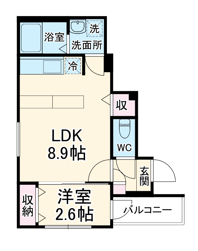 KEIAI RESIDENCE 上尾Ⅳ・202号室の間取り