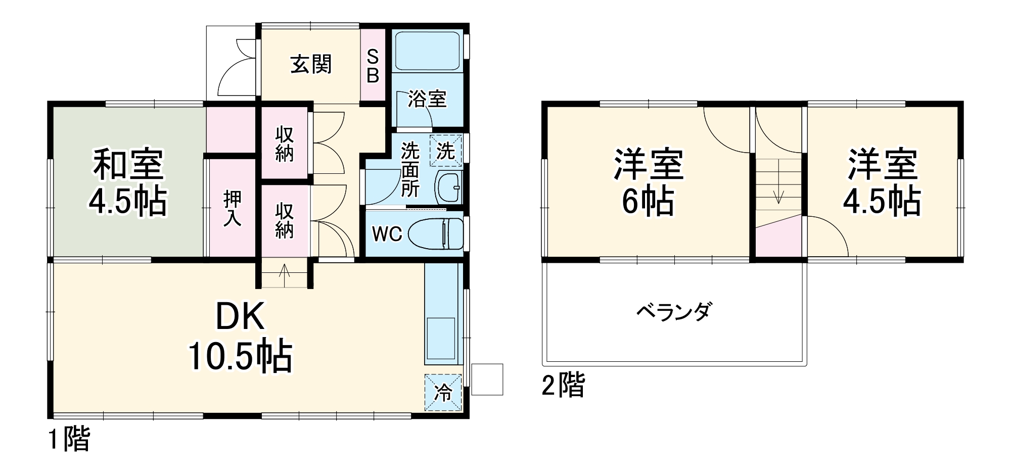 俣野町貸家の間取り