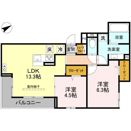 ビーネ北坂戸の間取り