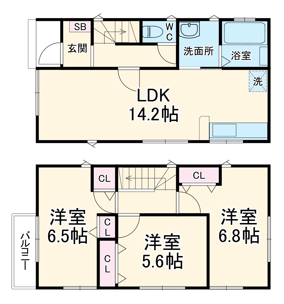 グランソフィア戸張Ａ・1号室の間取り