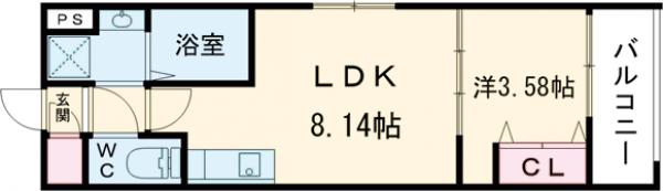 Alivis南福岡southの間取り