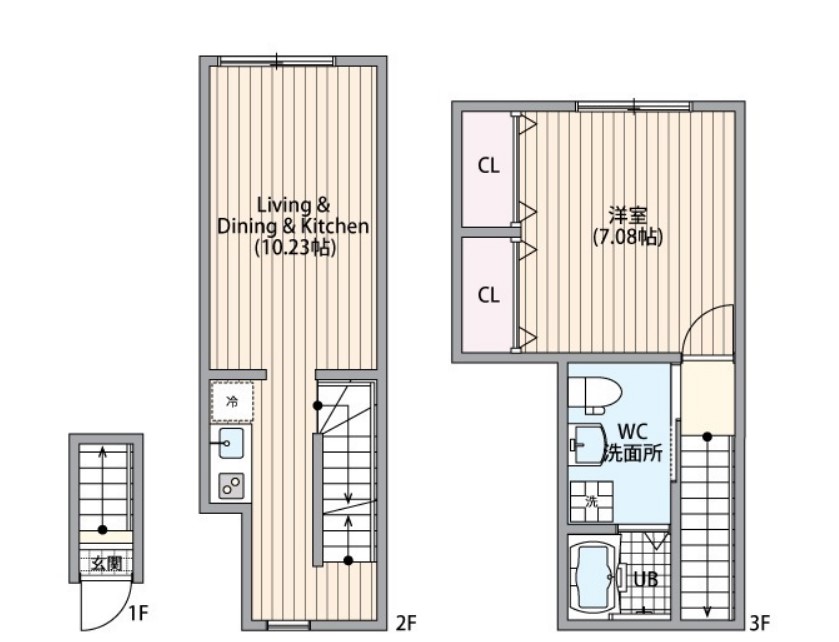 マーレ弦巻・204号室の間取り