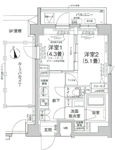 ルフレプレミアム町屋の間取り