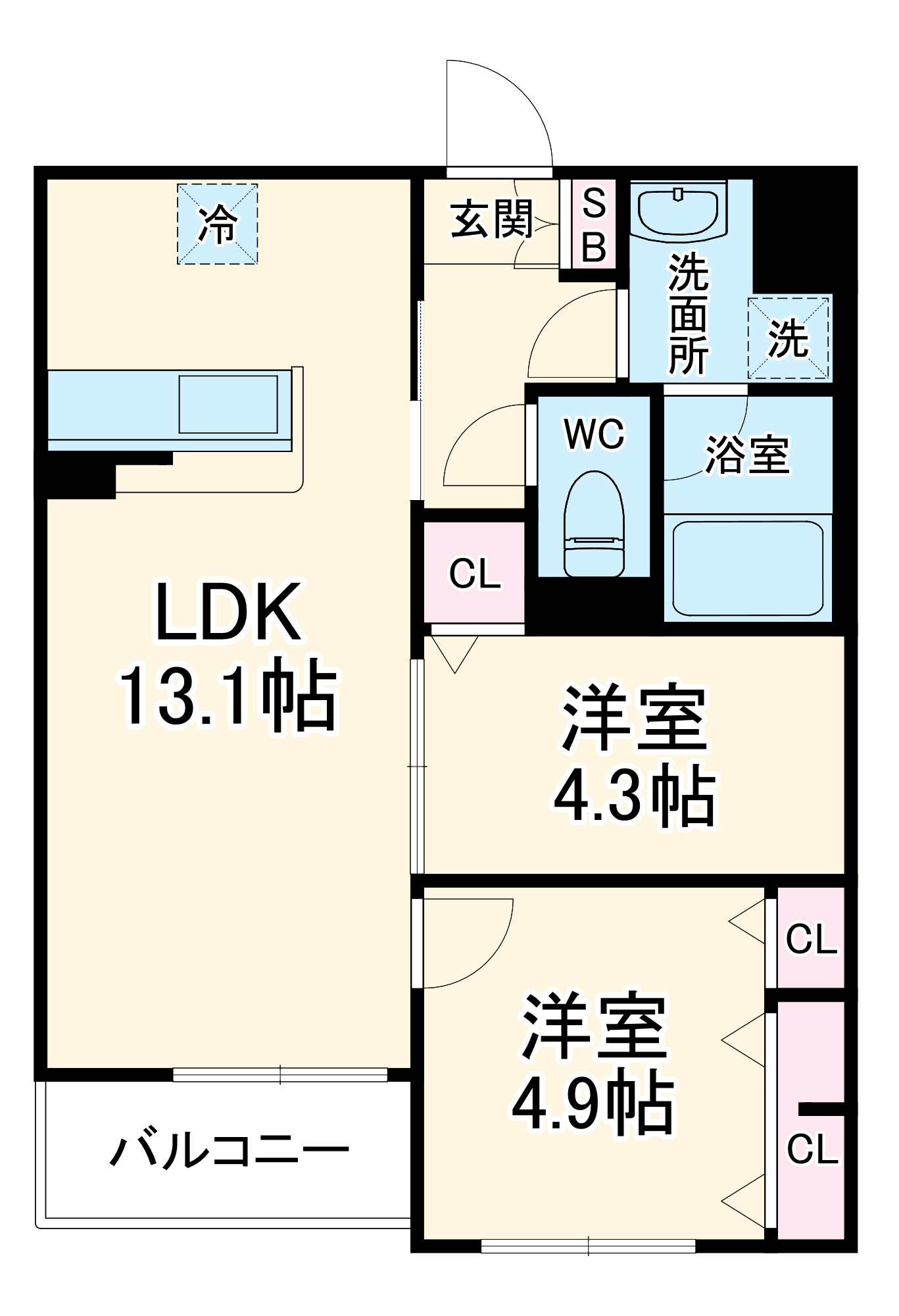GREEN GABLES FAMIRIA A棟の間取り