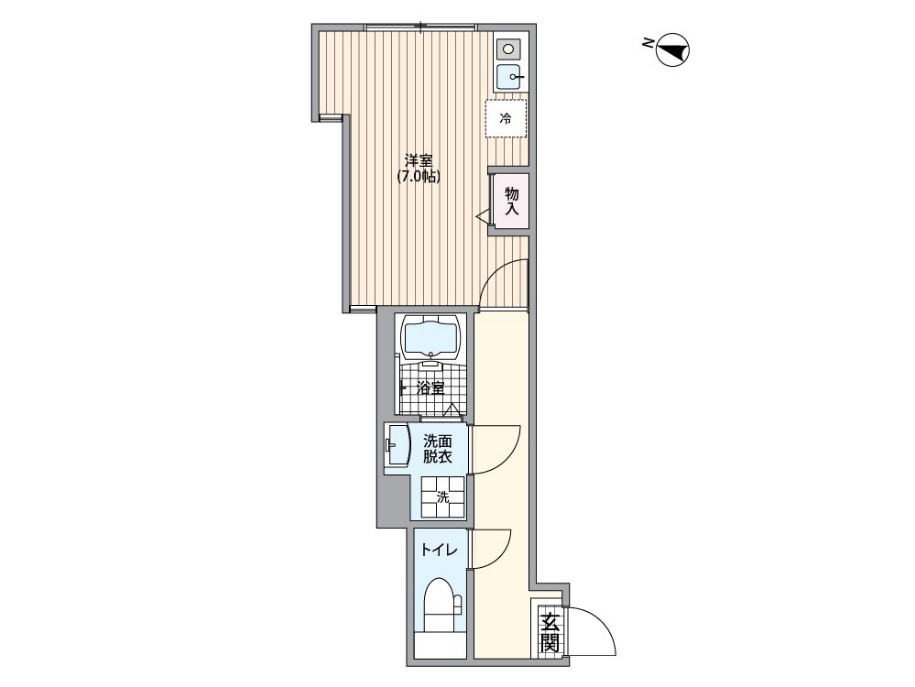 マーレ弦巻・105号室の間取り
