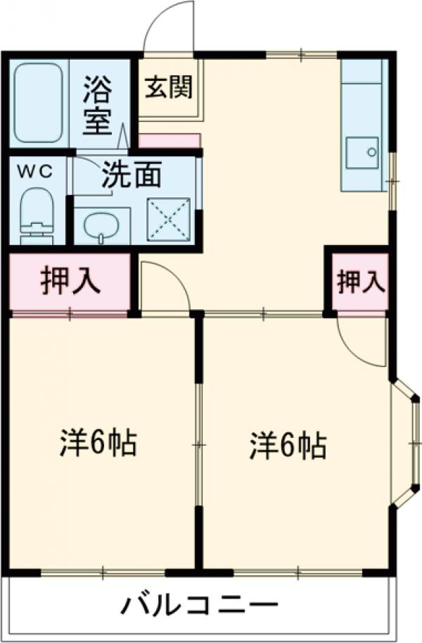 ツインハイツBの間取り