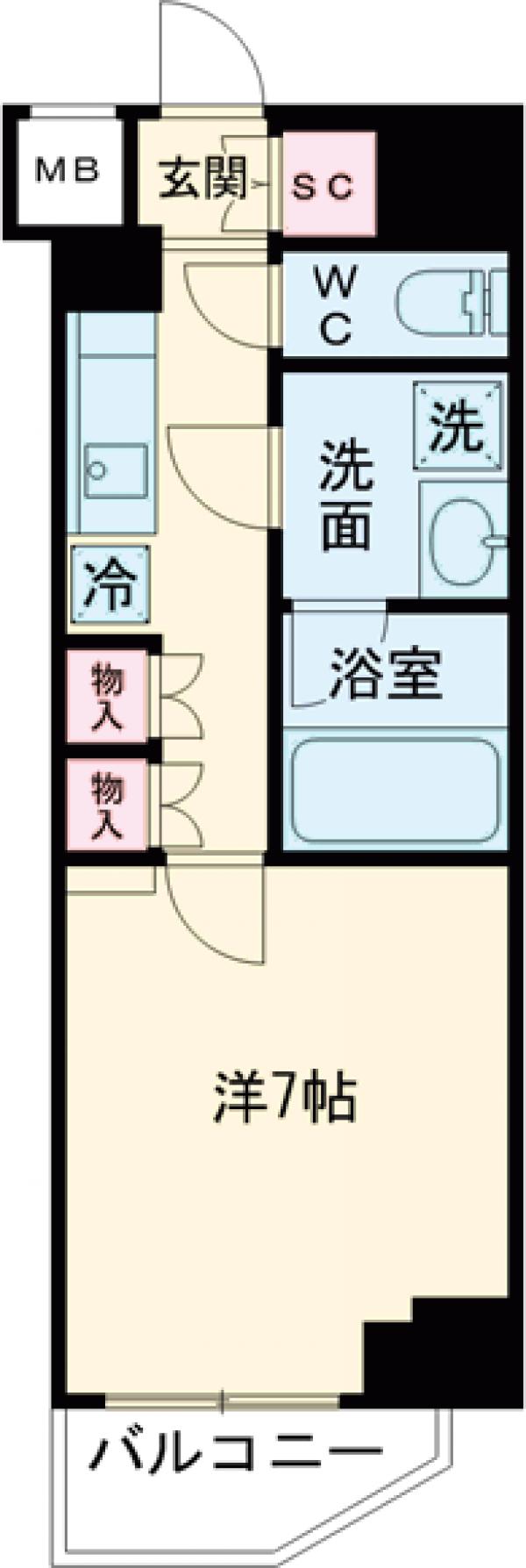 ＫＤＸレジデンス中板橋・509号室の間取り