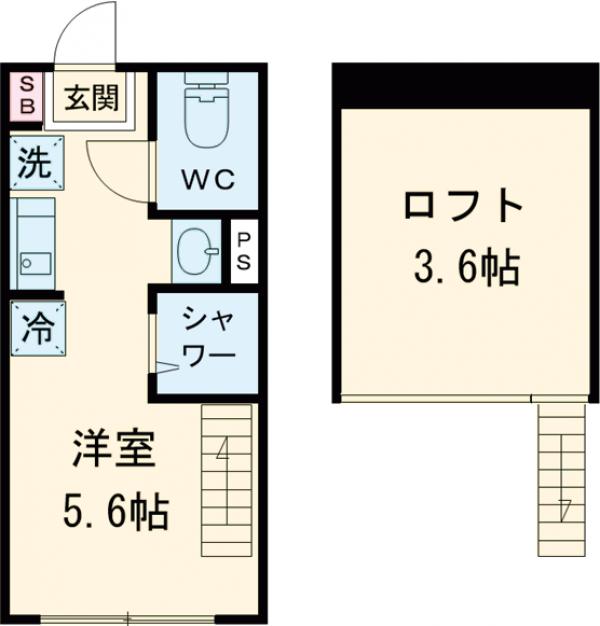 ハーモニーテラス早宮Ⅱ・201号室の間取り