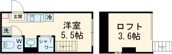 ハーモニーテラス早宮Ⅱ・206号室の間取り
