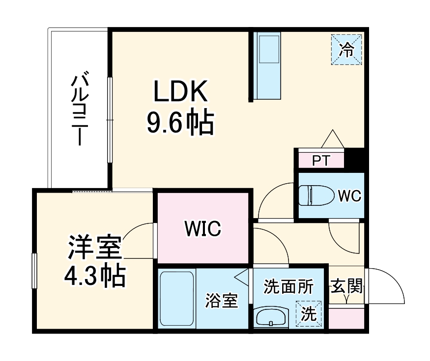 (仮称)ジーメゾン妙興寺・0101号室の間取り