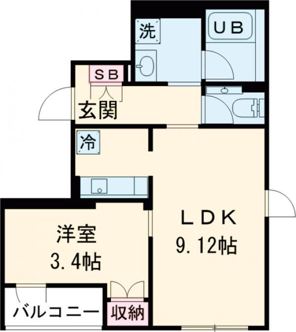 Ｆｕｌｌｅａ両国・802号室の間取り
