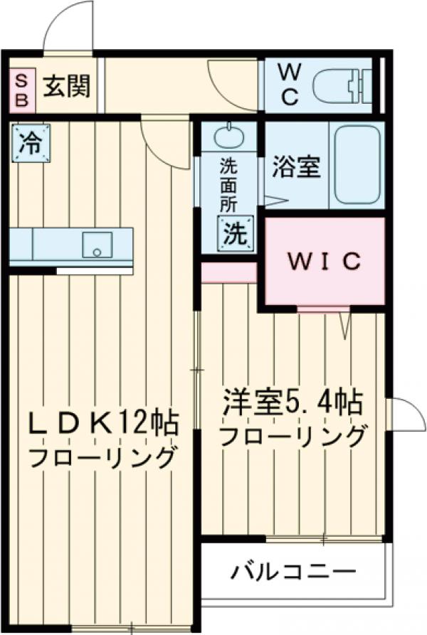 グラン　ウィステリア・103号室の間取り