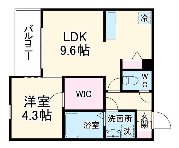 (仮称)ジーメゾン妙興寺・0301号室の間取り