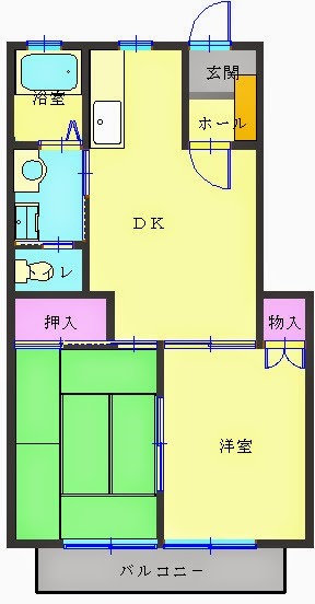 西沖ハイツⅡの間取り