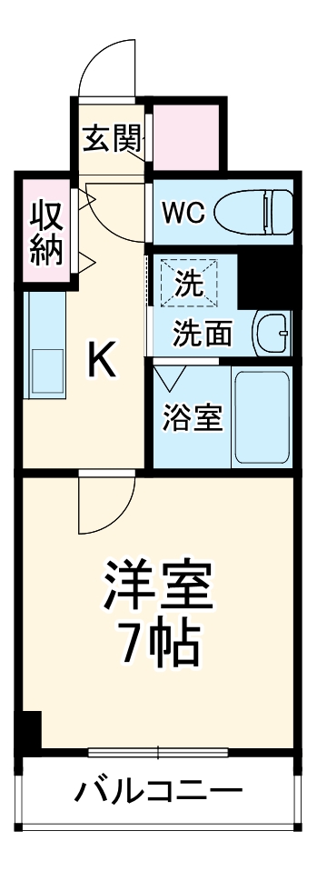 ClaireFontaine西船橋・401号室の間取り