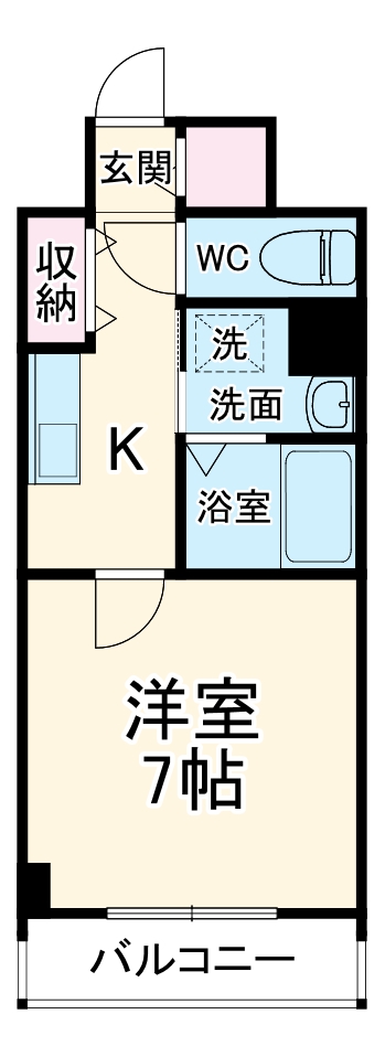 ClaireFontaine西船橋・501号室の間取り