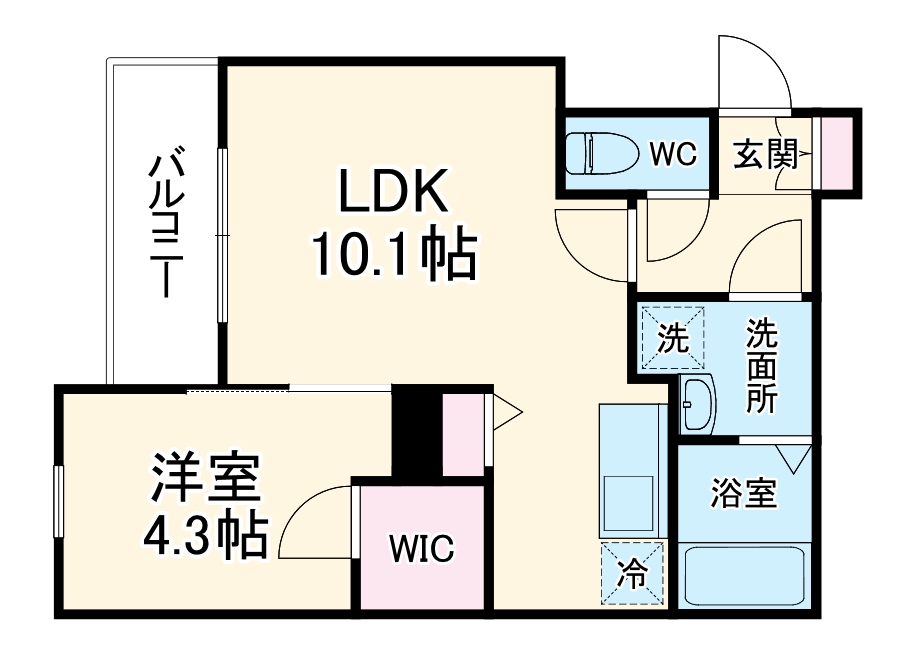 ジーメゾン妙興寺ルクシアの間取り
