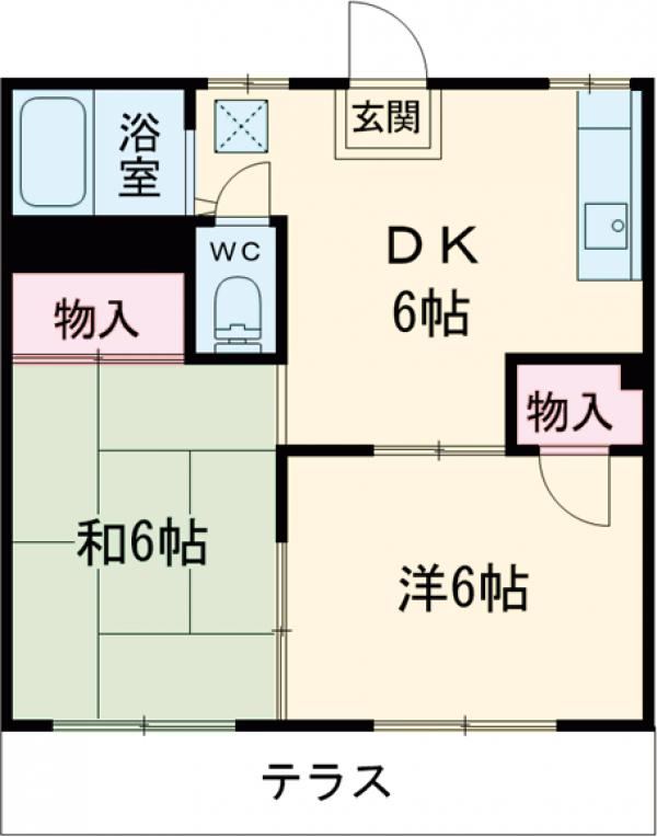 第二フラワーハイツの間取り