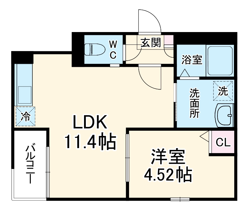 Jack uchisaiwaiⅠ・301号室の間取り