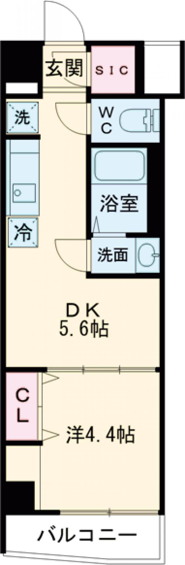 Ｃｅｄａｒ　Ｐｌａｚａ目黒本町・206号室の間取り