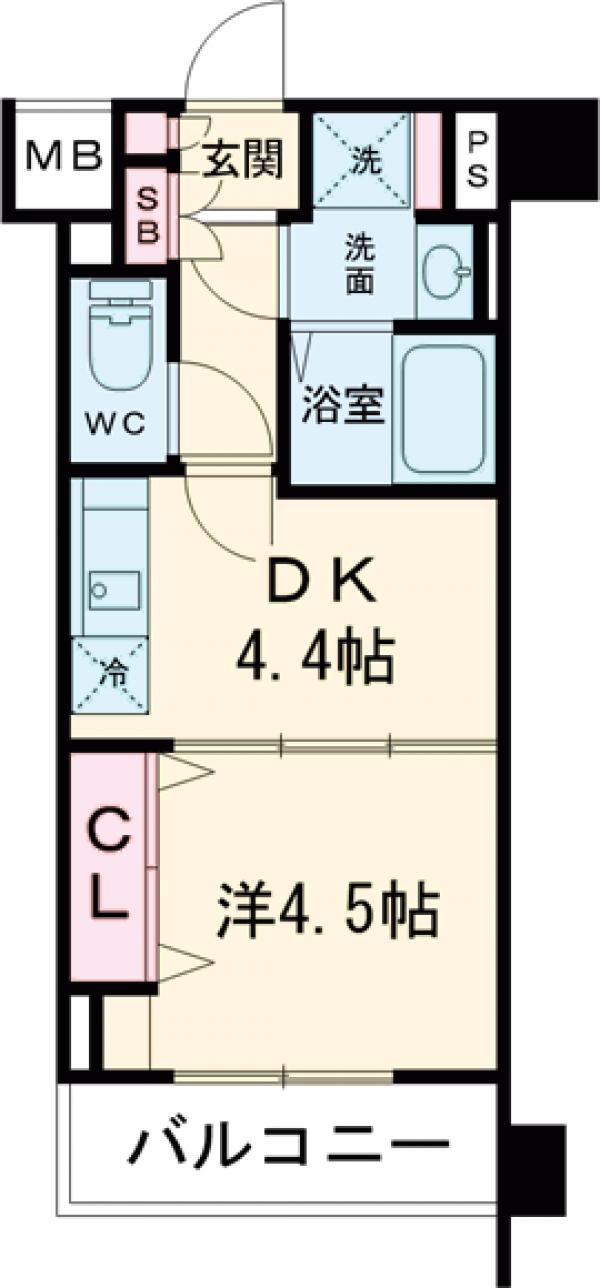 Ｃｅｄａｒ　Ｐｌａｚａ目黒本町・405号室の間取り