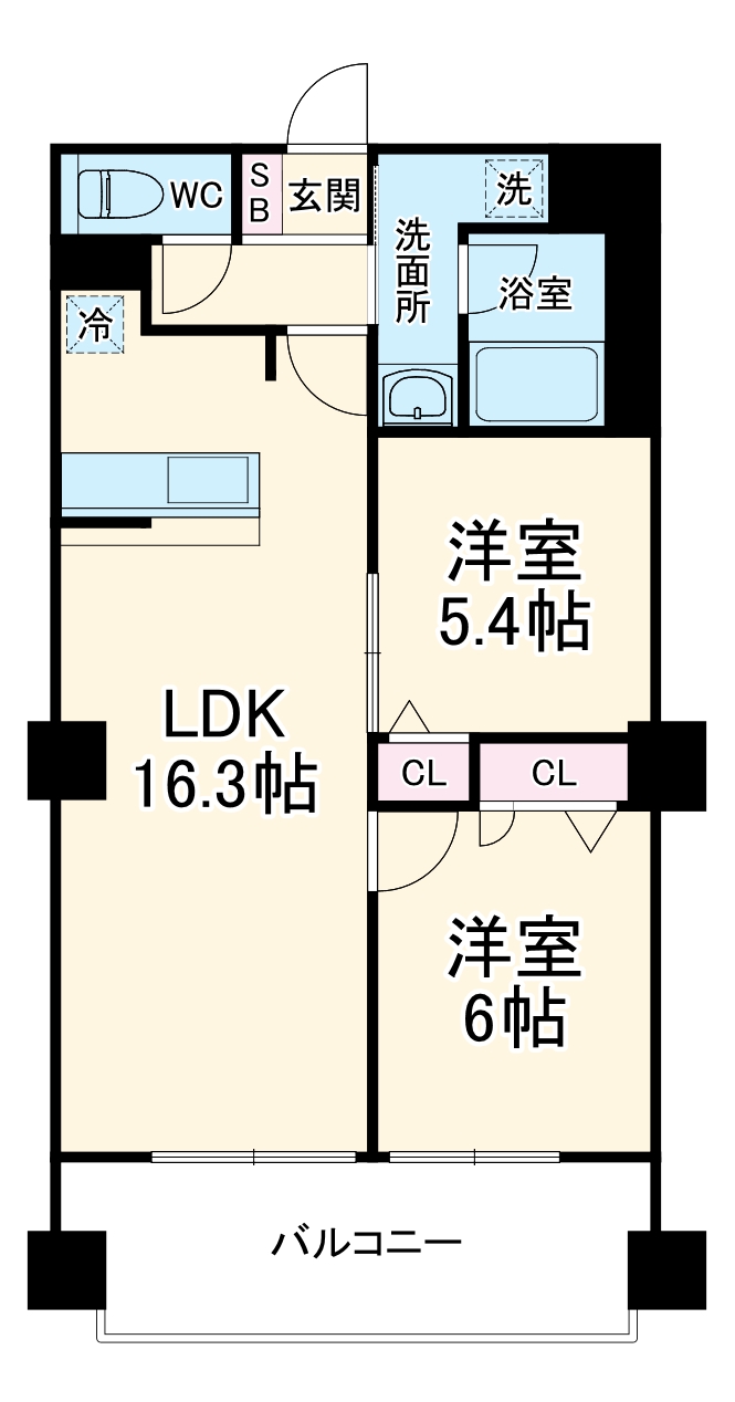 グリーン　ノブル　K・403号室の間取り