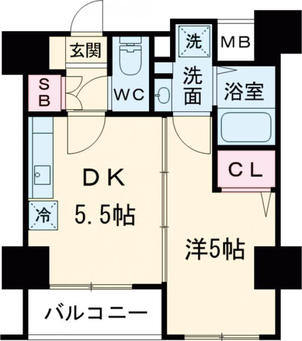 Ｃｅｄａｒ　Ｐｌａｚａ目黒本町・402号室の間取り
