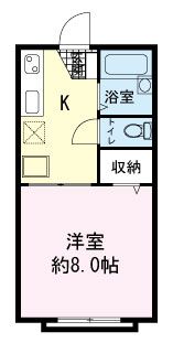 ハイコーポ柳郷地Ｃ棟・106号室の間取り