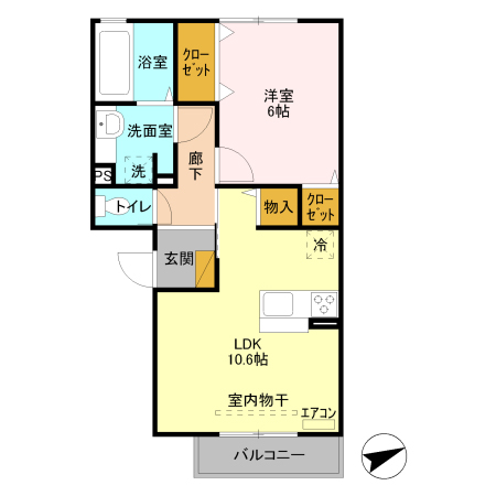 グラウクス　Ｅの間取り