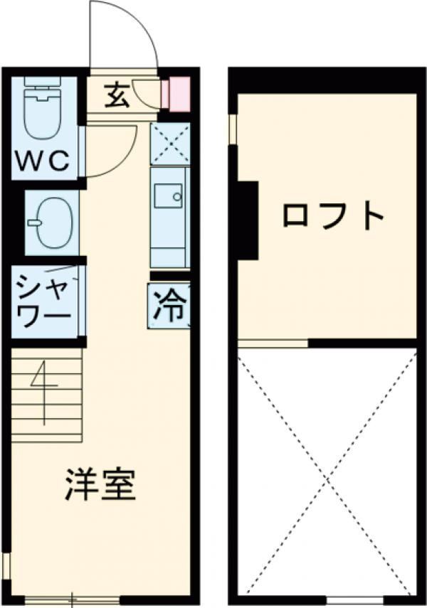 (仮称)大山西町アパート・106号室の間取り