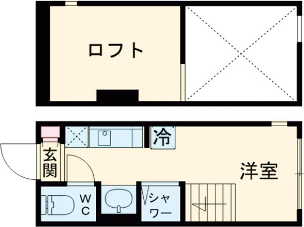 (仮称)大山西町アパート・107号室の間取り