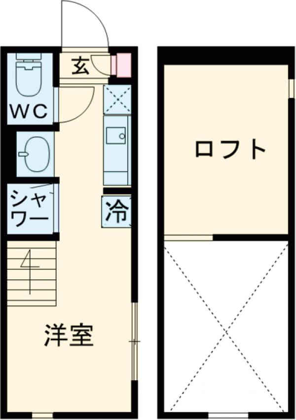 (仮称)大山西町アパート・201号室の間取り