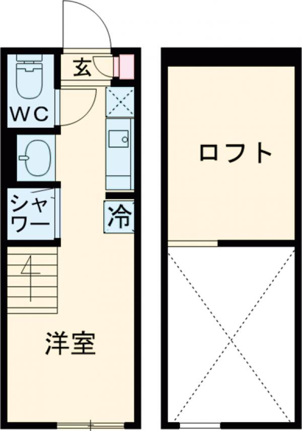 (仮称)大山西町アパート・202号室の間取り