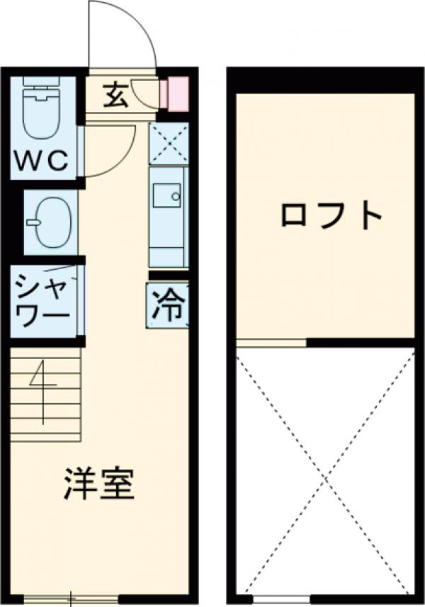 (仮称)大山西町アパート・203号室の間取り