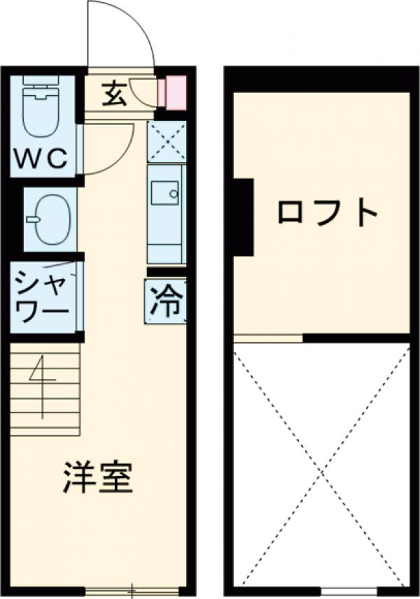 (仮称)大山西町アパート・205号室の間取り